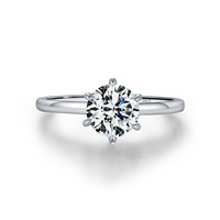 "El Efecto Óptico de 2 Quilates": Anillo de Moissanita de 1 Quilate S925 - Banda Ultrafina de 1.4g para # QuietLuxury Engagement OEM