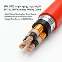 Cable de alimentación subterráneo para minería MYJV22 de 3 núcleos de cobre, blindado con cinta de acero y aislamiento XLPE, estándar IEC 60502 6/10kV