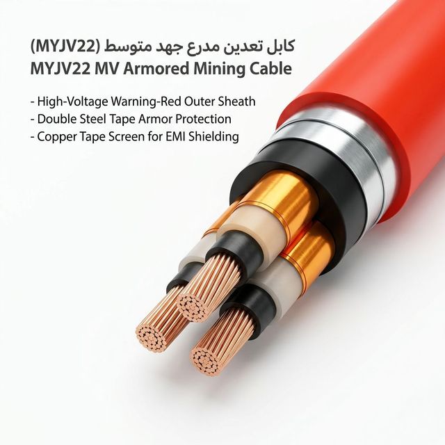 IEC 60502 Standard 6/10kV XLPE Insulated Steel Tape Armored 3 Core Copper Mining Underground Power MYJV22 Cable
