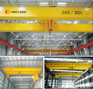 High Performance Industrial European Design Double Girder Overhead Crane With Hoist