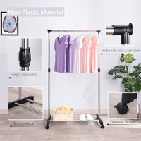 Porte-vêtements moderne en acier inoxydable porte-manteau porte-serviettes support de séchage en tissu nouveauté conception détachable Type debout