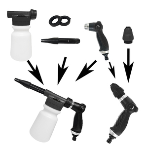 Pistolet à mousse transparent réglable 900 ml en cuivre et plastique pour lavage de voiture, tuyau d'arrosage domestique - Product Image 3