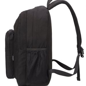 Sac à dos d'école imperméable noir 26L avec logo personnalisé, pour le collège, les voyages et les affaires, avec plusieurs compartiments - Product Image 3