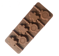 Moule à sucettes en silicone jetable de qualité alimentaire, écologique, pour la fabrication de bonbons 3D DIY, chocolat, sucettes, résistant à la chaleur jusqu'à 450F