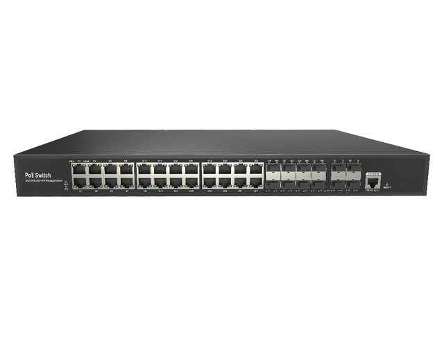 36-port Support PoE Managed Looped Aggregation 24PG+8GF+4TF(SFP+) 10G Managed PoE Switch(ONV-POE36036PFM)