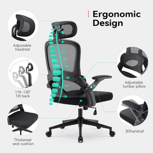Muebles comerciales <span class=keywords><strong>Silla</strong></span> de juego multifunción Negro 3D Ajustable Apoyabrazos abatible Rueda <span class=keywords><strong>Estudio</strong></span> <span class=keywords><strong>Silla</strong></span> de malla de elevación giratoria moderna - Product Image 6