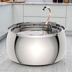 Fontaine à eau pour animaux de compagnie en acier inoxydable 304 de 4 L avec bec en cuivre, pompe ultra silencieuse, grand bol pour chats et chiens - Fabrication OEM/ODM en gros - Product Image 1