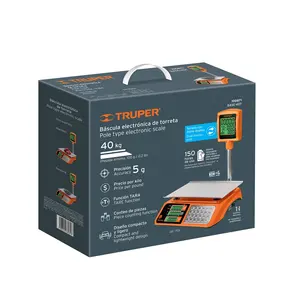 กล่องที่ 1 เครื่องชั่งอิเล็กทรอนิกส์อเนกประสงค์แบบแท่น 40 กก., TRUPER - Product Image 4