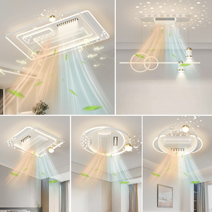 Ventilador de techo <span class=keywords><strong>LED</strong></span> inteligente sin aspas moderno para audio Bluetooth para dormitorio, uso doméstico, lámpara de ventilador de aire cálido y frío <span class=keywords><strong>ajustable</strong></span> - Product Image 5