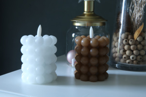 Nến Led Không Lửa Trang Trí Giáng Sinh, Trang Chủ Đám Cưới Hẹn Giờ 3d Di Chuyển Bấc Nhấp Nháy Kiểu Bong Bóng Điều Khiển Từ Xa - Product Image 2