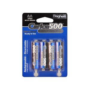Beghelli Carica500 batterie ricaricabili digitali AA con 4 unità modello 8851 - Product Image 1