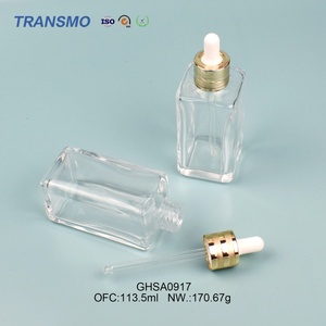 OEM Empty 110ml Square Glass Dropper Serum Oil Bottle Custom Made Skincare Serum Glass Bottle Bottle Manufacturer - Product Image 5