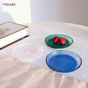 Piatto in Vetro Borosilicato Opaco Nordico Moderno Personalizzato, Ecologico, Resistente al Calore, Adatto per Microonde e Lavastoviglie, Regalo Dorato - Product Image 5