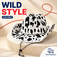 Chapeau de cowboy pour enterrement de vie de jeune fille - Accessoire de costume sur le thème western pour fête prénuptiale, Nouvel An chinois, Saint-Valentin, en polyester