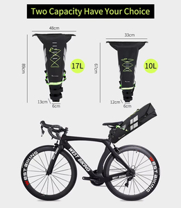 กระเป๋าใต้อานจักรยาน WEST BIKING ขนาด 10L 17L ความจุเยอะ กันน้ำ สำหรับจักรยานเสือภูเขาและจักรยานถนน พับเก็บได้ สะท้อนแสง เหมาะสำหรับการเดินทางและปั่นจักรยาน - Product Image 2
