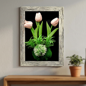 Wall-Mounted Rectangle Wooden Artificial Flower Frame-40X23 cm (AFF-Frame-11) - Product Image 3