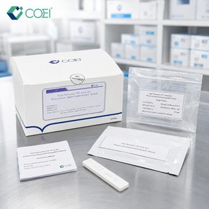 Kit de test rapide quantitatif COEI pour la thyroxine totale <span class=keywords><strong>T4</strong></span> dans le sérum/plasma, pour l'analyse clinique des hormones thyroïdiennes, paquet de 25 tests - Product Image 1
