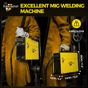 Machine à souder intelligente HAXIAOER <span class=keywords><strong>MIG</strong></span> <span class=keywords><strong>145</strong></span>, acier au carbone en option, 6,4 kW, cycle de travail nominal <span class=keywords><strong>145</strong></span> A, tension d'entrée nominale 110 V - Product Image 6