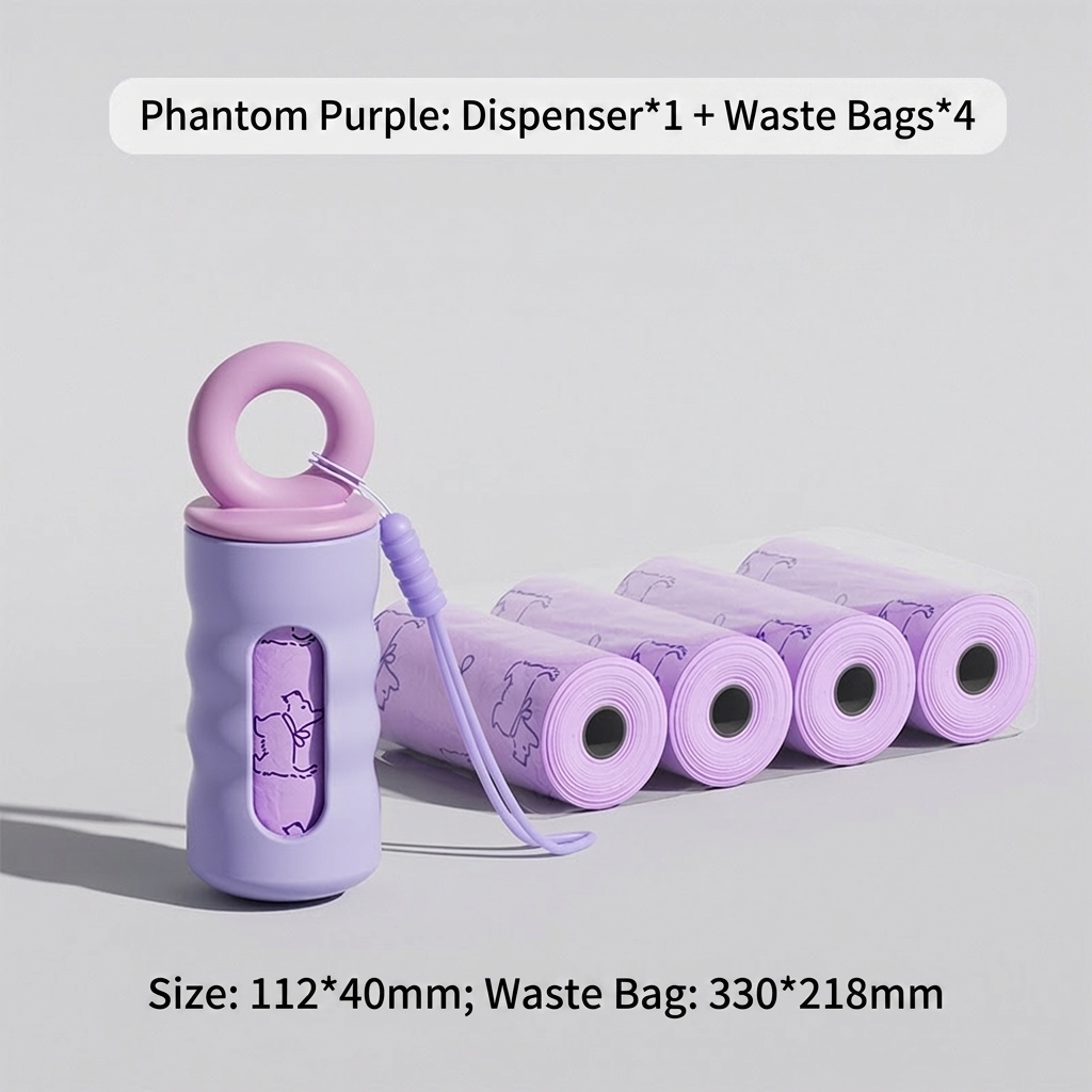 Sac de ramassage violet coquille violette 4 rouleaux