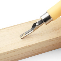 Ensemble de couteaux à sculpter le bois DIY avec 5 lames remplaçables, outils de travail du bois à poignée ergonomique