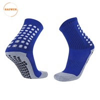 Chaussettes de football respirantes de qualité supérieure, chaussettes de sport courtes en coton, chaussettes antidérapantes pour le football