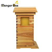 Ensemble de ruches automatiques Menger Bee 4 pièces avec système de circulation, en bois de sapin de 20 mm d'épaisseur, enduit de cire, à queue d'aronde, neuf, garantie 2 ans, modèle B-26