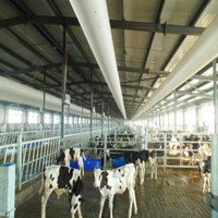 Rail d'air de conduit rond de style industriel pour le système de refroidissement de distribution d'air d'hôpital Application flexible de gymnase de ventilation de ferme de la CAHT