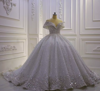 2024 nouveauté personnalisé Premium luxe grande taille hors épaule Sequin dentelle robe de mariée élégante robe de mariée
