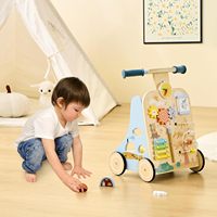 Bébé en bois multifonctionnel avec puzzle Groupe d'âge pour les tout-petits Comprend un volant en forme