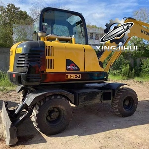Excavadora de Ruedas Hyundai R60W Original de Corea de 6 Toneladas con Motor Yanmar, Sistema Hidráulico en Buen Estado, Usada, en Venta - Product Image 4