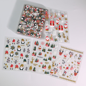 Décoration d'art d'ongles <span class=keywords><strong>de</strong></span> Noël 5D, autocollants pour ongles <span class=keywords><strong>de</strong></span> Noël, <span class=keywords><strong>sapin</strong></span> <span class=keywords><strong>de</strong></span> Noël, autocollants laser bronzés, flocons <span class=keywords><strong>de</strong></span> neige pour ongles - Product Image 6