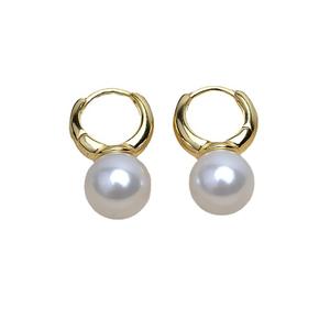 Pendientes de Plata S925 para Mujer con Perla Simple, Accesorios DIY, Bandeja Vacía para Incrustar, Hebilla Nueva Semiterminada, Elegantes Pendientes de Perla - Product Image 5