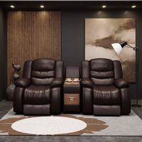 Fauteuil inclinable électrique ergonomique 4+3+2 places pour cinéma, avec doubles consoles et porte-gobelets, canapé inclinable intelligent de haute qualité