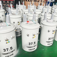 Transformateur monophasé 10 kV monté sur poteau, étanche à l'humidité, pour projet de ligne de distribution d'énergie