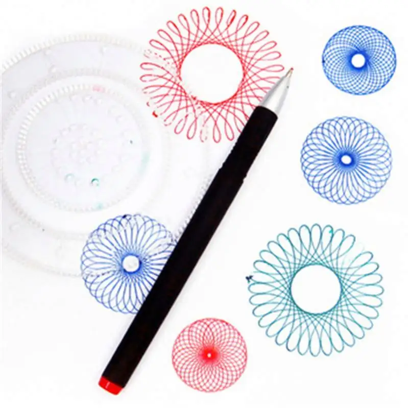 Spirograph Drawing Toys Set Creative Draw Spiral Design Educational Toys Children Kids Creative Painting Toys Random Color