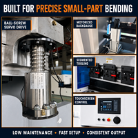 Presse plieuse électrique à servo simple 12T 600 mm, machine de pliage de tôles CNC compacte pour petites pièces de précision