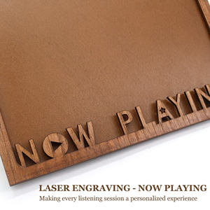 Marco de Madera Marrón Personalizado para Álbumes, Grabado Láser, Exhibición de Pósteres, Marco para Discos de Vinilo de 13*13 Pulgadas para Almacenamiento y Decoración del Hogar - Product Image 3