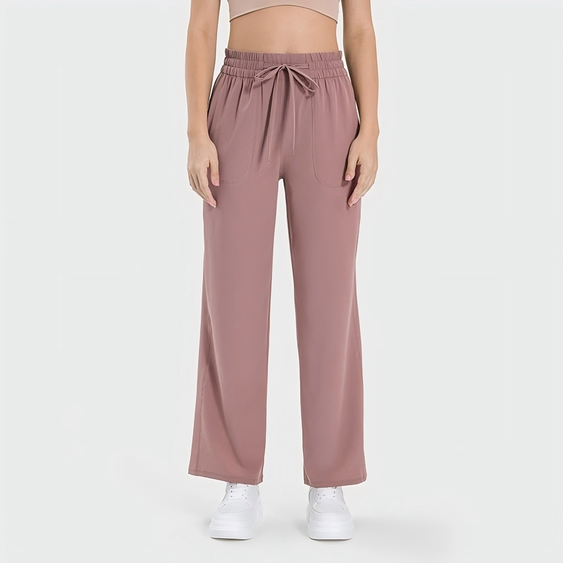 Ladies Wide Leg Long Cotton Pants