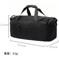 Sac de sport pliable en nylon grande capacité pour entraînement, usage quotidien, voyage, sac à bandoulière, sac de gym, vente en gros personnalisée