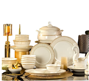 Vajilla de Cerámica Blanca de Estilo Chino de Lujo, Ecológica, de 72 Piezas para Hoteles, Elegancia Atemporal en Cada Comida - Product Image 3