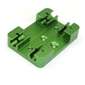 Placa Base de Aleación de Aluminio 6061/7075 Mecanizada por CNC Personalizada, Anodizado Verde, Fresado de Precisión, Piezas Mecánicas, Servicio OEM ODM - Product Image 1
