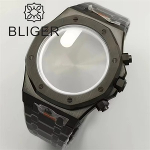 Caja de reloj de acero inoxidable Bliger de alta calidad de 42mm con accesorios de zafiro compatible con caja de reloj de tornillo de movimiento VK63 VK64 - Product Image 4