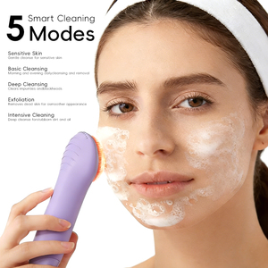 Cepillo Facial de Silicona con Vibración Sónica y Luz Roja, Herramienta de Belleza Portátil e Impermeable para la Limpieza Facial Diaria - Product Image 6