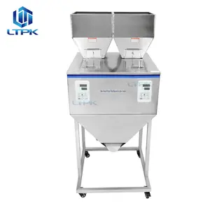 Full Automatic Two Heads Snack Food Flour Grain Powder Coffee Bean Granule Pouch Granule Weighing Filling Sealing Machine