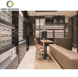 Vitrina óptica moderna personalizada de alta calidad, estantes de exhibición óptica montados en la pared, vitrina de gafas de vidrio - Product Image 2