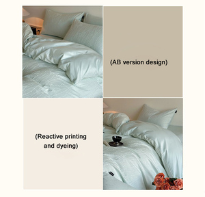 Parure <span class=keywords><strong>de</strong></span> lit unie infroissable avec <span class=keywords><strong>drap</strong></span>-<span class=keywords><strong>housse</strong></span> à poches profondes pour hôtels, complexes hôteliers et chambres d'hôtes - Product Image 4