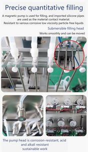 Automatic Magnetic <b>Pump</b> Essential Oil Water Juice Liquid Plastic Bottles Filling Machines Production - Product Image 4