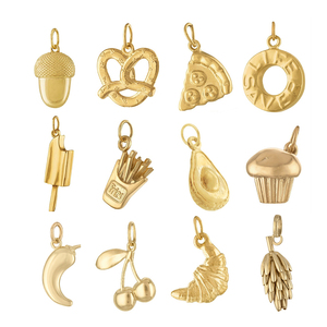 Pendentifs Breloques Alimentaires en Acier Inoxydable Or PVD 18K « Sucré & Salé » pour la Fabrication de Bijoux DIY | Étanche Hypoallergénique & Durable - Product Image 5