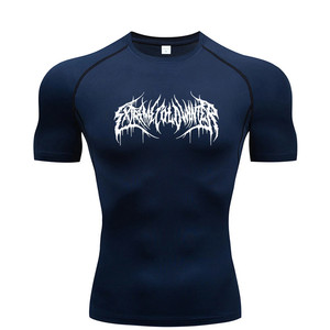 T-shirt Fitness da uomo a manica corta a compressione estiva - Product Image 6