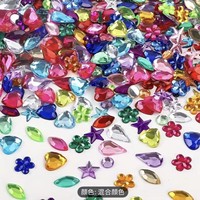 Strass en acrylique G&J à dos plat, formes mélangées 6-13mm, pour nail art, décorations de fête pirate d'Halloween